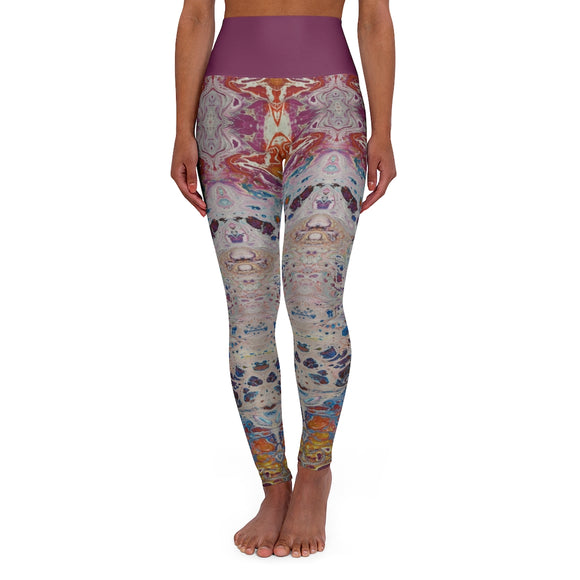 Sunset Reflections High Waisted Yoga Leggings