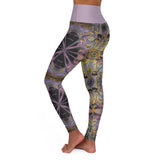 Feathery Flowers High Waisted Yoga Leggings