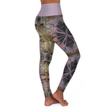 Feathery Flowers High Waisted Yoga Leggings