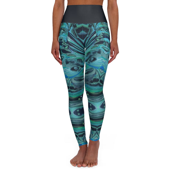 Alien Space- High Waisted Yoga Leggings