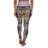 Feathery Flowers High Waisted Yoga Leggings